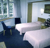 A twin room at the president