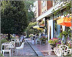 The private garden at Bedford Hotel