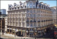The dramatic exterior of the Thistle Piccadilly