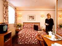 A single room at Queens Park Hotel